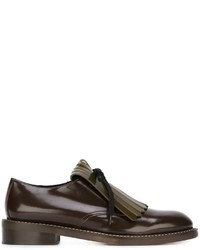 Женские темно-коричневые кожаные туфли дерби от Marni