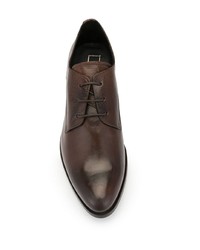 Темно-коричневые кожаные туфли дерби от N°21