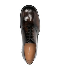 Темно-коричневые кожаные туфли дерби от Maison Margiela