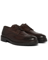 Темно-коричневые кожаные туфли дерби от Officine Generale