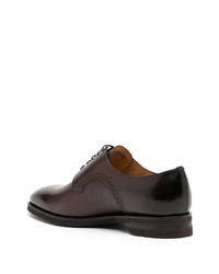 Темно-коричневые кожаные туфли дерби от Bally