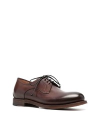 Темно-коричневые кожаные туфли дерби от Silvano Sassetti