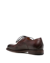 Темно-коричневые кожаные туфли дерби от Silvano Sassetti
