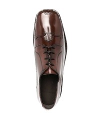 Темно-коричневые кожаные туфли дерби от Stefan Cooke