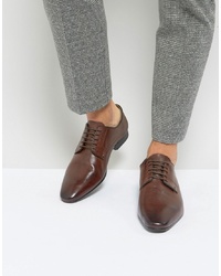 Темно-коричневые кожаные туфли дерби от Silver Street