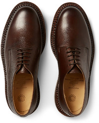 Темно-коричневые кожаные туфли дерби от Grenson