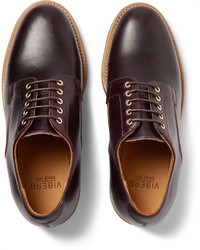 Темно-коричневые кожаные туфли дерби