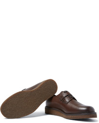Темно-коричневые кожаные туфли дерби от Bottega Veneta