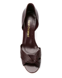 Темно-коричневые кожаные туфли от Sarah Chofakian