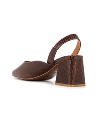 Темно-коричневые кожаные туфли от By Far