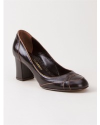 Темно-коричневые кожаные туфли от Sarah Chofakian