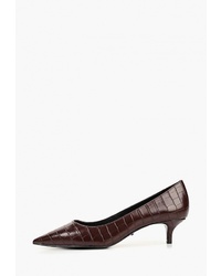 Темно-коричневые кожаные туфли от Violeta BY MANGO