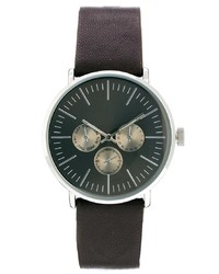 Мужские темно-коричневые кожаные часы от Asos