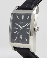 Мужские темно-коричневые кожаные часы от Hugo Boss