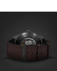 Мужские темно-коричневые кожаные часы от Maurice de Mauriac