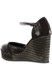 Женские темно-коричневые кожаные эспадрильи от Castaner