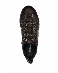 Мужские темно-коричневые кроссовки от DSQUARED2