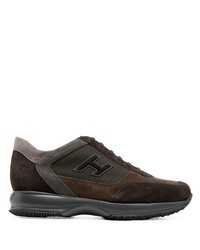 Мужские темно-коричневые кроссовки от Hogan