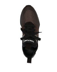 Мужские темно-коричневые кроссовки от Tom Ford