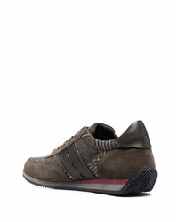 Мужские темно-коричневые кроссовки от Corneliani
