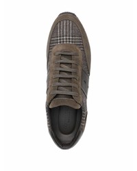 Мужские темно-коричневые кроссовки от Corneliani