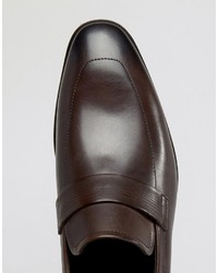 Мужские темно-коричневые лоферы от Hugo Boss