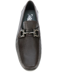 Мужские темно-коричневые лоферы от Salvatore Ferragamo