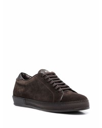 Мужские темно-коричневые низкие кеды от Corneliani