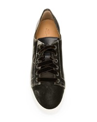 Женские темно-коричневые низкие кеды от Santoni