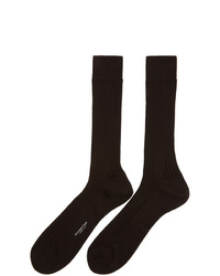 Мужские темно-коричневые носки от Ermenegildo Zegna