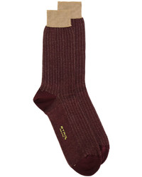 Мужские темно-коричневые носки от Etro