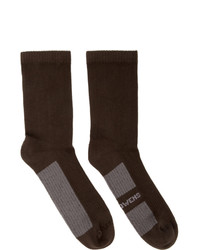 Мужские темно-коричневые носки от Rick Owens