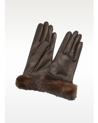 Темно-коричневые перчатки