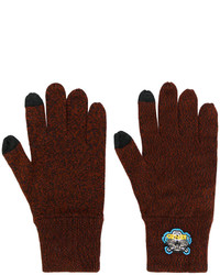 Мужские темно-коричневые перчатки от Kenzo