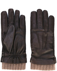 Мужские темно-коричневые перчатки от Loro Piana