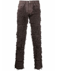 Мужские темно-коричневые рваные джинсы от 1017 Alyx 9Sm