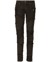 Мужские темно-коричневые рваные джинсы от Dolce & Gabbana