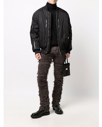 Мужские темно-коричневые рваные джинсы от 1017 Alyx 9Sm