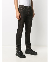 Мужские темно-коричневые рваные джинсы от Dolce & Gabbana