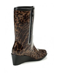 Женские темно-коричневые резиновые сапоги от Mon Ami