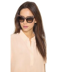Женские темно-коричневые солнцезащитные очки с леопардовым принтом от Karlsson