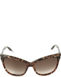 Женские темно-коричневые солнцезащитные очки с леопардовым принтом от Cat Eye