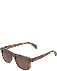 Женские темно-коричневые солнцезащитные очки с леопардовым принтом от The Elder Statesman