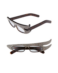 Темно-коричневые солнцезащитные очки с украшением
