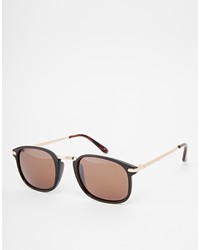 Мужские темно-коричневые солнцезащитные очки от Asos