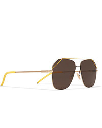 Мужские темно-коричневые солнцезащитные очки от Fendi