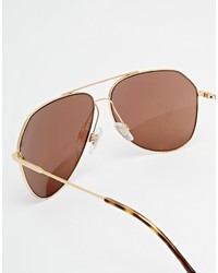 Мужские темно-коричневые солнцезащитные очки от Dolce & Gabbana