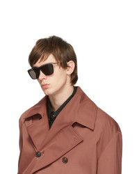 Мужские темно-коричневые солнцезащитные очки от Alexander McQueen