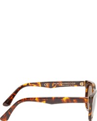 Мужские темно-коричневые солнцезащитные очки от A.P.C.