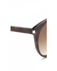 Женские темно-коричневые солнцезащитные очки от Saint Laurent